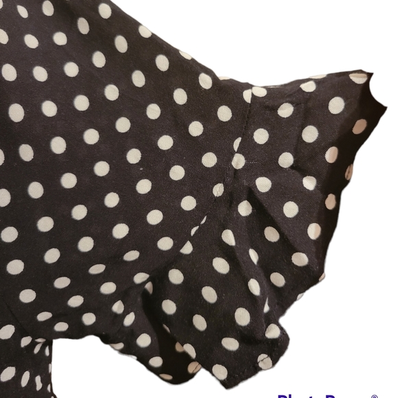 Polka-dot Dress Black and White L - Picture 8 of 12